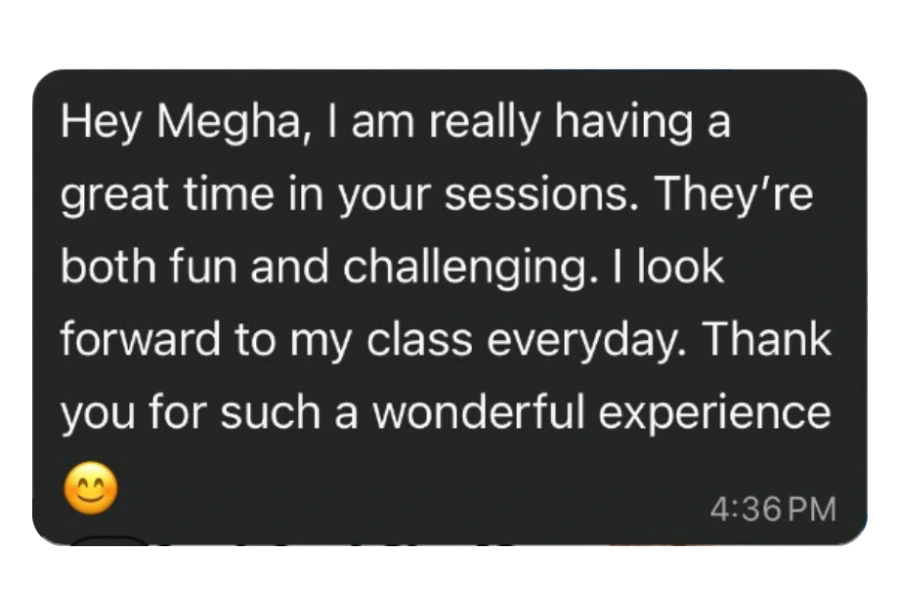 WhatsApp message from a client
