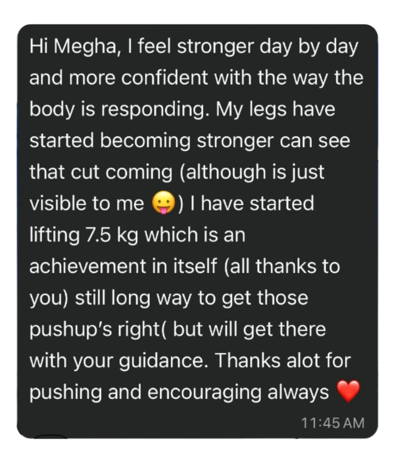 WhatsApp message from a client