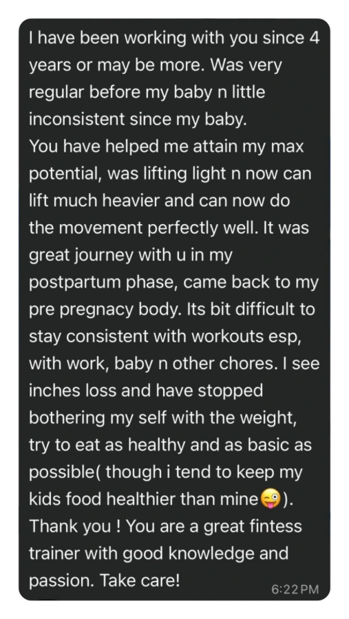 WhatsApp message from a client
